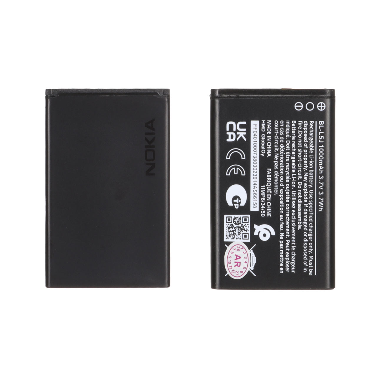 باتری موبایل Nokia مدل BL-L5J با ظرفیت 1000mAh - اصلی (گارانتی 6 ماهه آرنا)